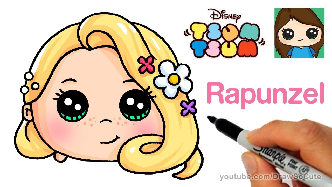 1280x720 How To Draw Rapunzel Tangled Disney Tsum Tsum