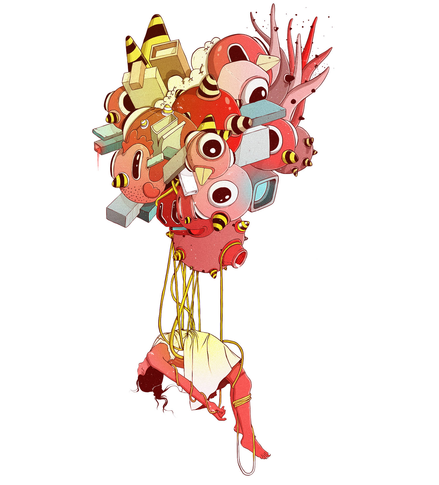 1500x1654 oscar llorens' drawings of tangled objects and explosive migraines