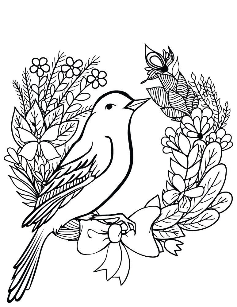 773x1000 oiseau printemps dessin a colorier gratuit coloring pgs animals