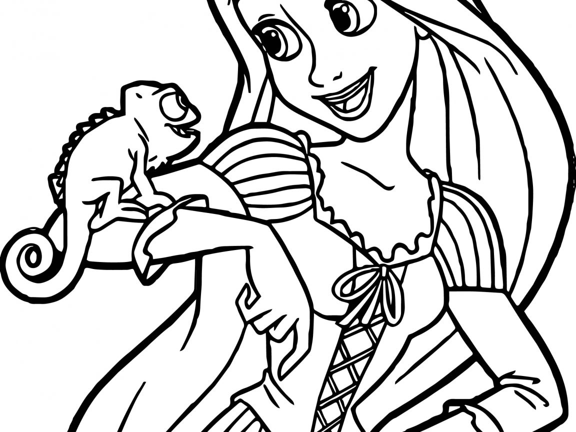 1152x864 Rapunzel Coloring Pages Easy Printable