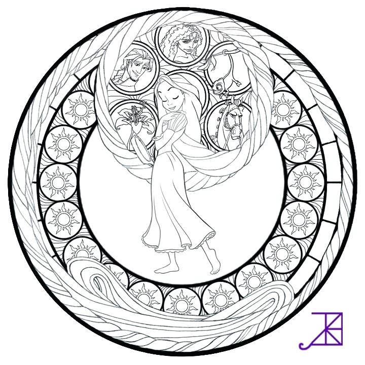 720x720 Stained Glass Coloring Pages Tangled