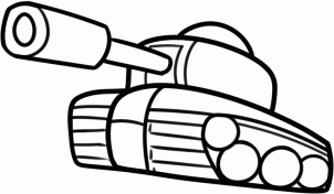 302x176 Draw A Tank For Kids, Step