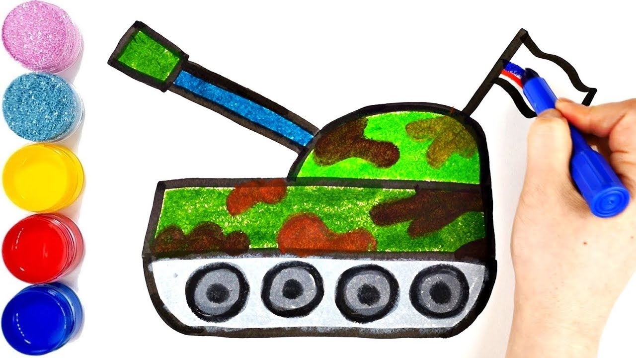 1280x720 Tank Drawing Tutorial For Kids How To Draw A Tank Coloring