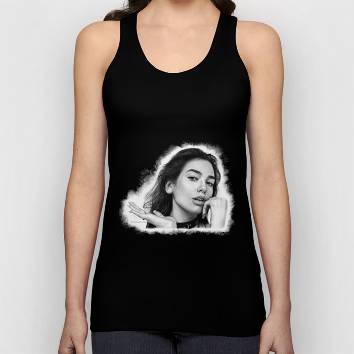 700x700 Dua Lipa Pencil Drawing Unisex Tank Top