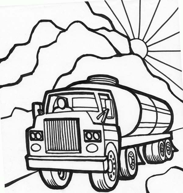 Tanker Truck Drawing