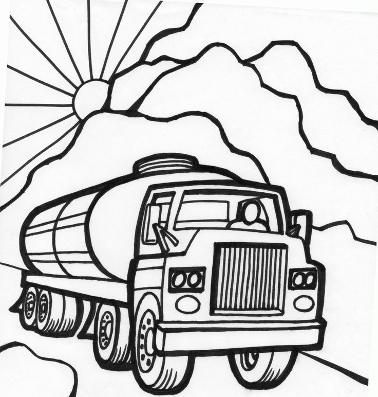 736x772 Tanker Truck Coloring