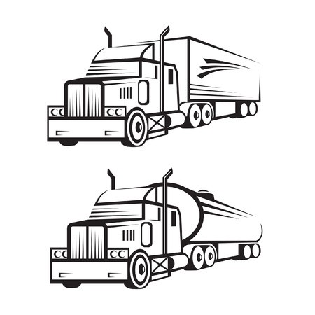 450x450 Vector Of Monochrome Set Of A Truck