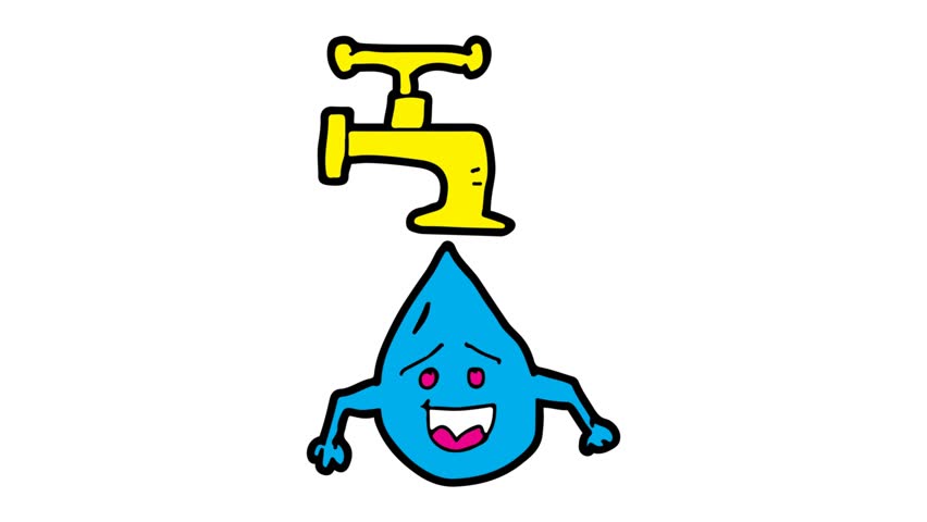 852x480 Kids Drawing Symbol White Screen With Theme Of Tap Water