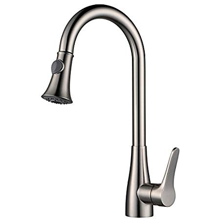 450x450 All Copper Pull Kitchen Tap, Rota Draw Sink, Hot And Cold Water