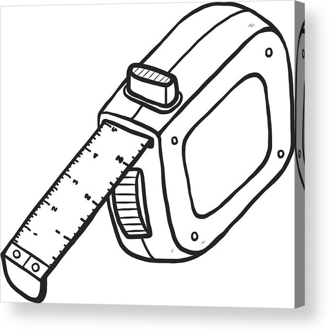 665x673 Measurement Tape Acrylic Print
