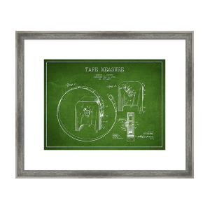 300x300 Tape Measure Patent Drawing From Framed Print