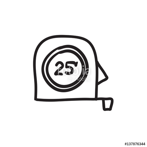 500x500 Tape Measure Sketch Icon Stock Image And Royalty Free Vector