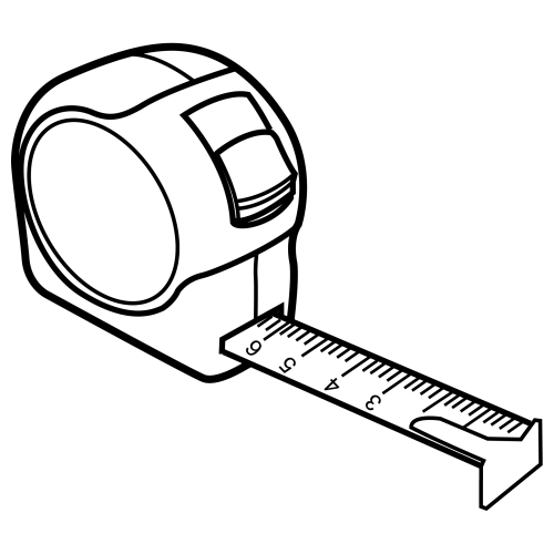 500x500 Tapemeasure Picture To Color Tape Measure