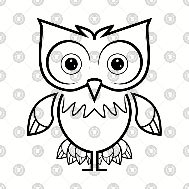 630x630 Cute Owl Drawing Illustration
