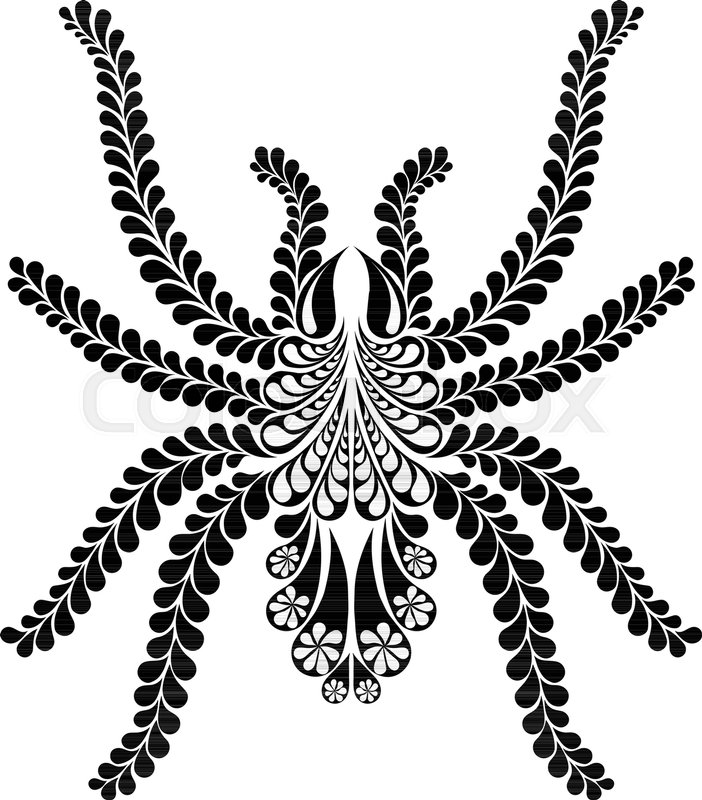 702x800 tarantula stylish black tattoo spider stock vector colourbox