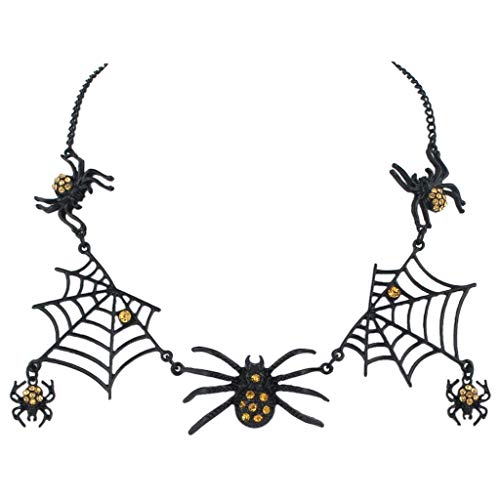 500x500 ever faith halloween tarantula spider web necklace