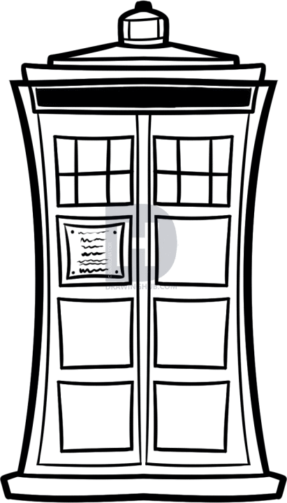 411x720 How To Draw The Tardis, Step