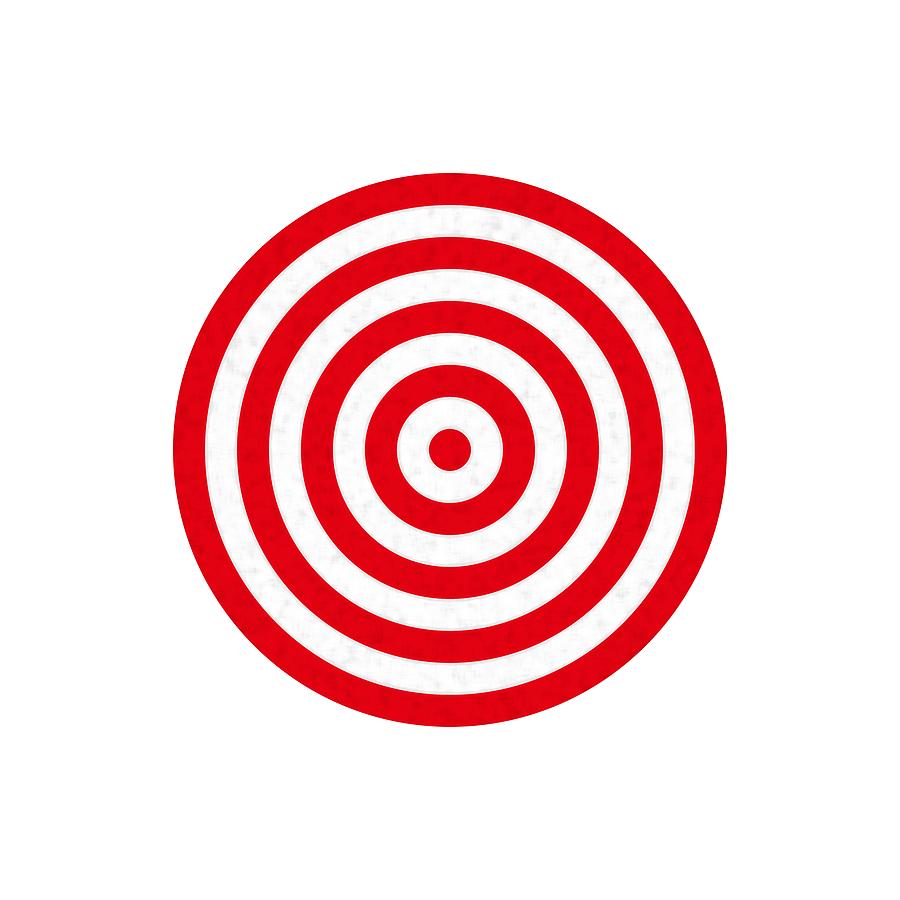 900x900 Red Target On White Background Drawing