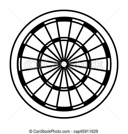 450x470 Darts Target Isolated Icon Vector Illustration Design Vector