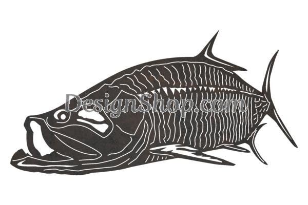 600x400 Tarpon Fish Dxf For Cnc