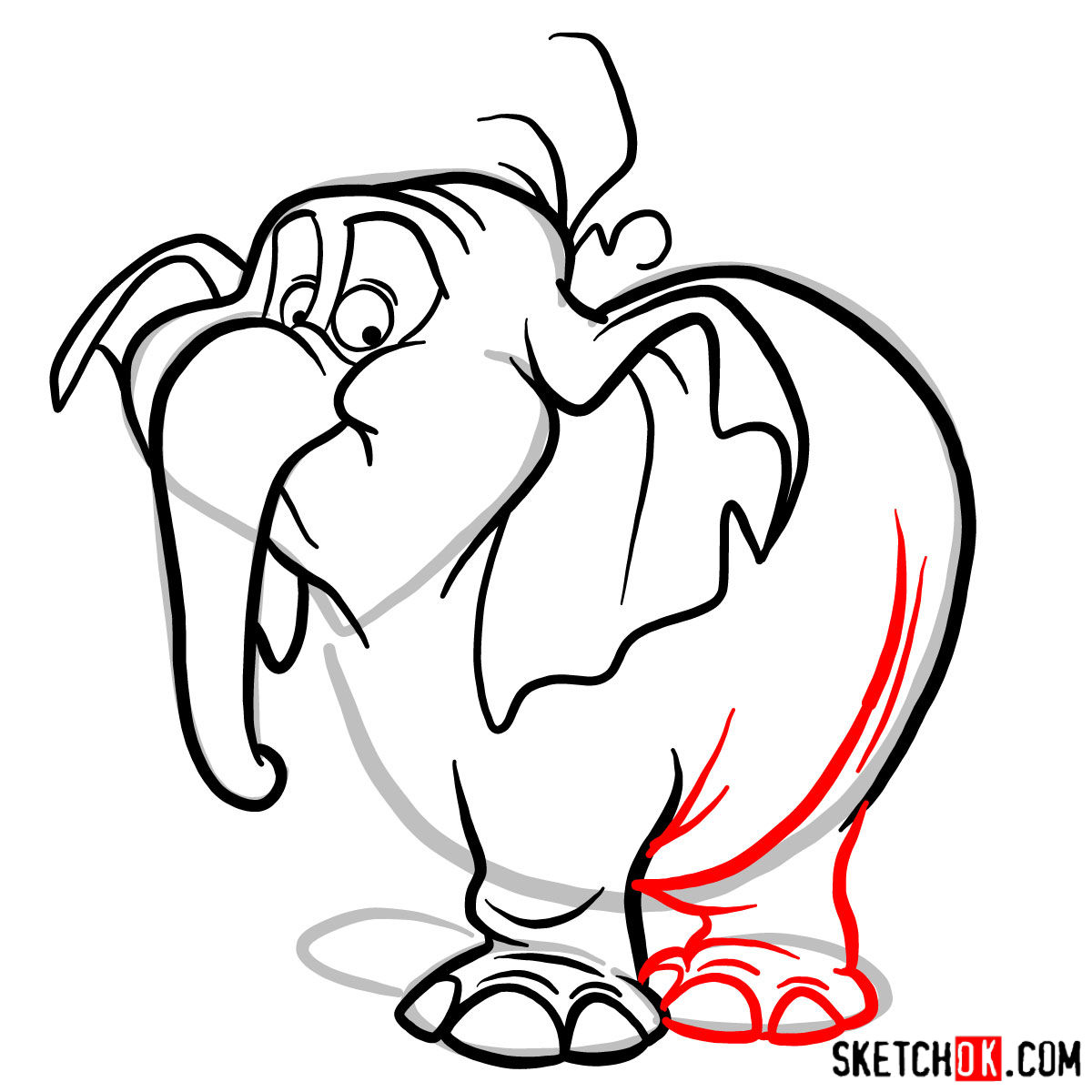 1200x1200 How To Draw Tantor The Elephant