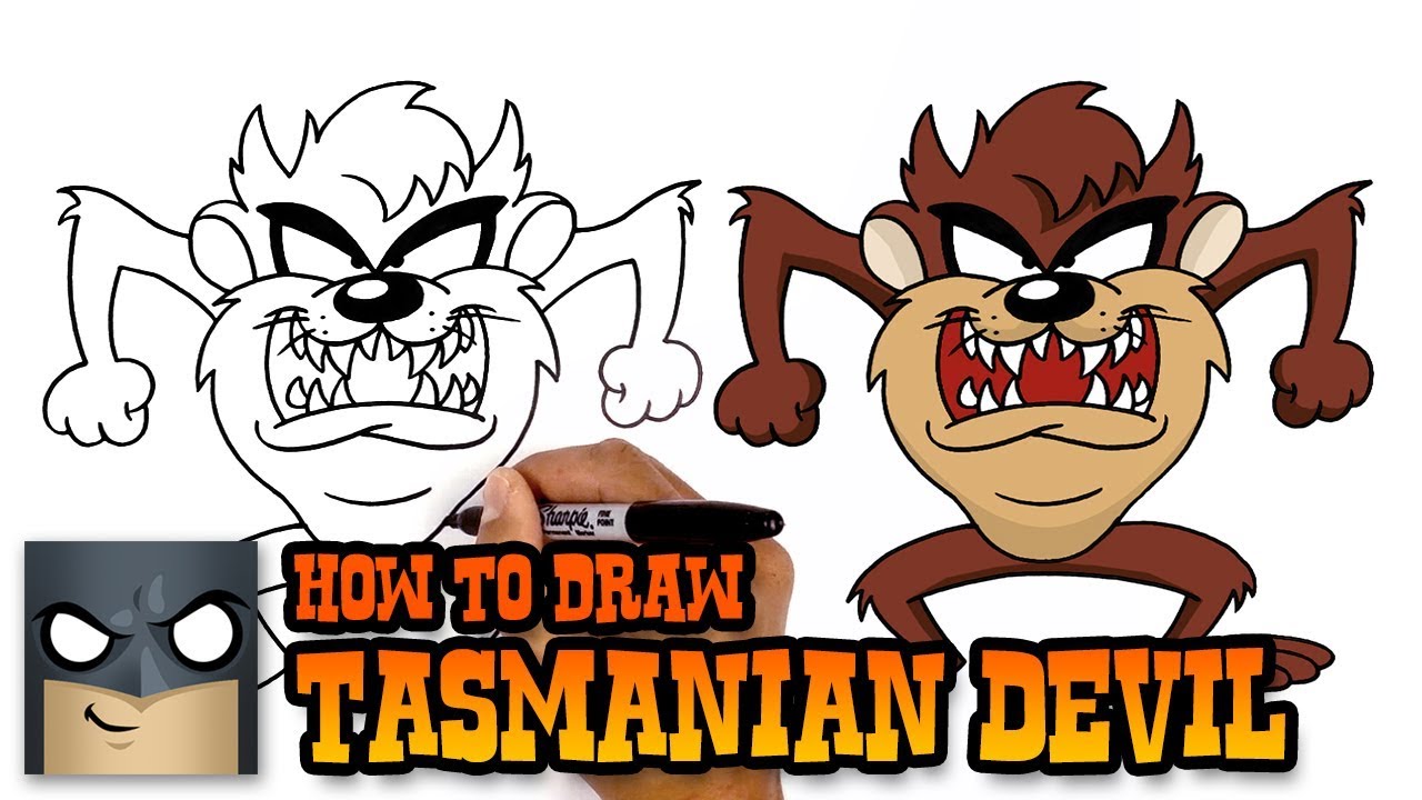 1280x720 How To Draw Tasmanian Devil Art Tutorial