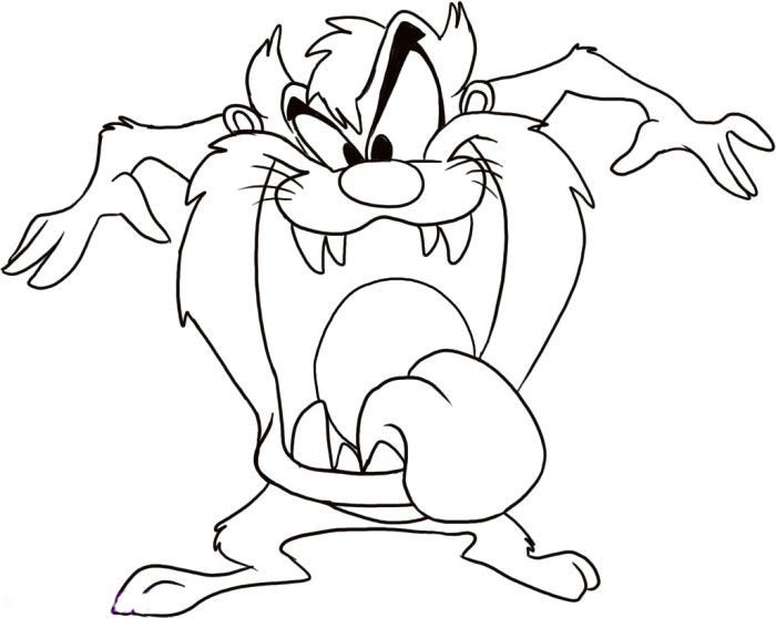 Tasmanian Devil Cartoon Drawing | Free download on ClipArtMag