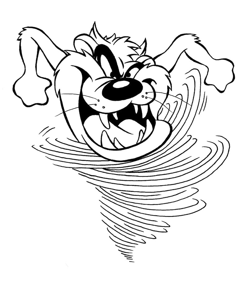 804x904 tasmanian devil looney tunes coloring pages how to draw taz step
