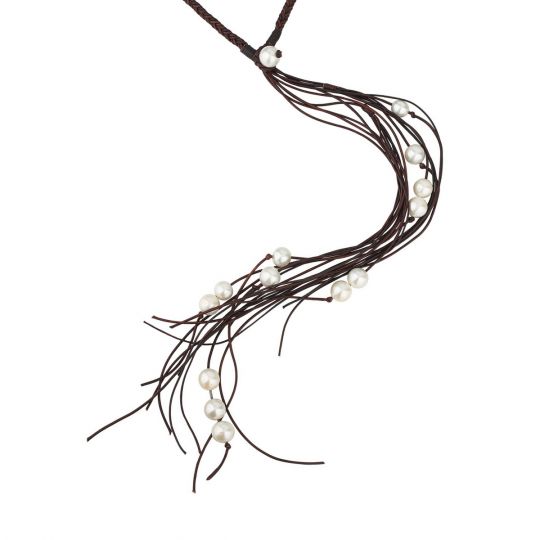 540x540 vincent peach white freshwater cultured pearl brown leather oasis