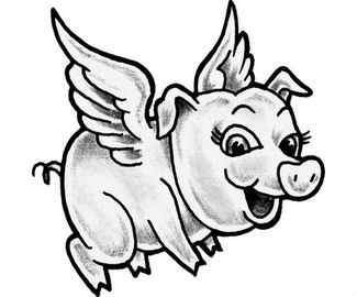 325x270 Angel Winged Pig Tattoo Design