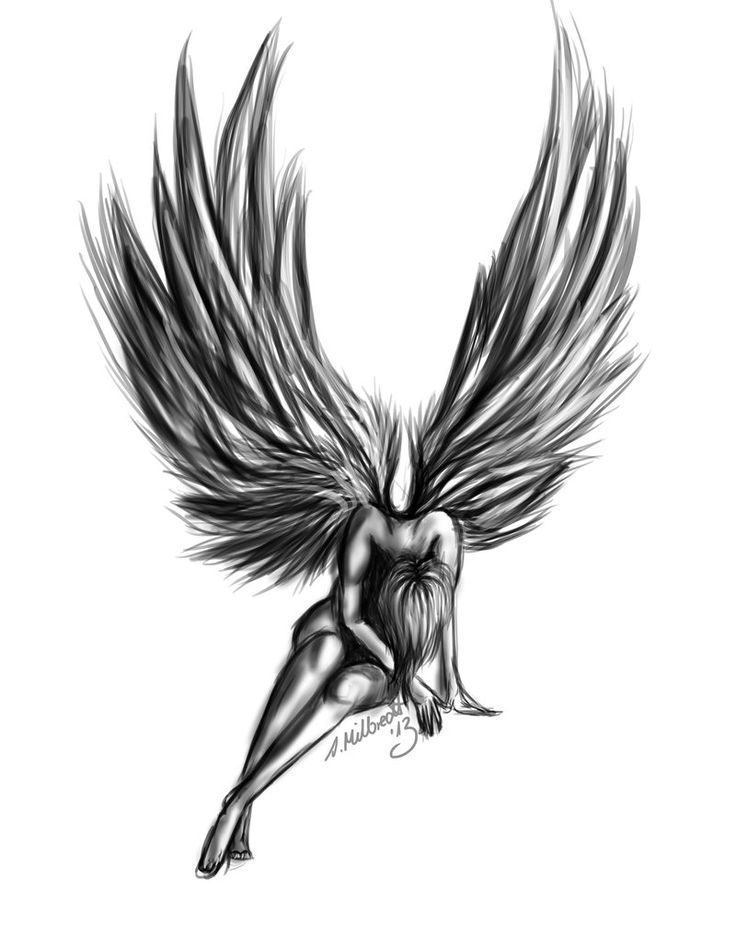 736x947 Tatt Ideas Angel Tattoo Designs, Fallen