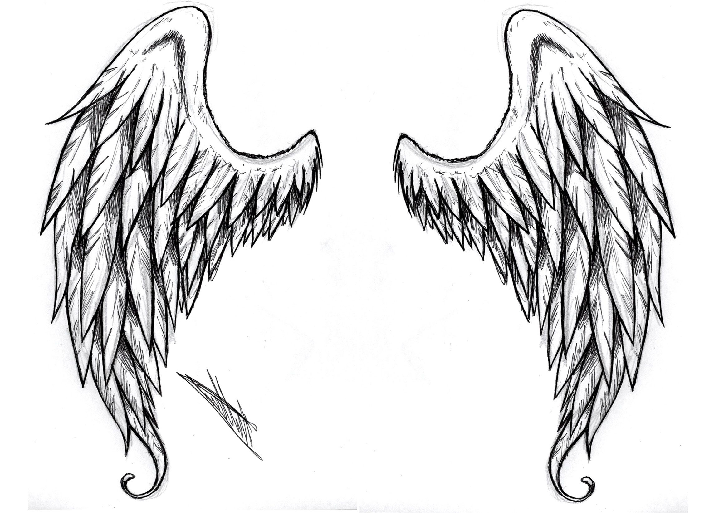 2304x1644 Angel Drawings Black And White Black And White Angel Drawings