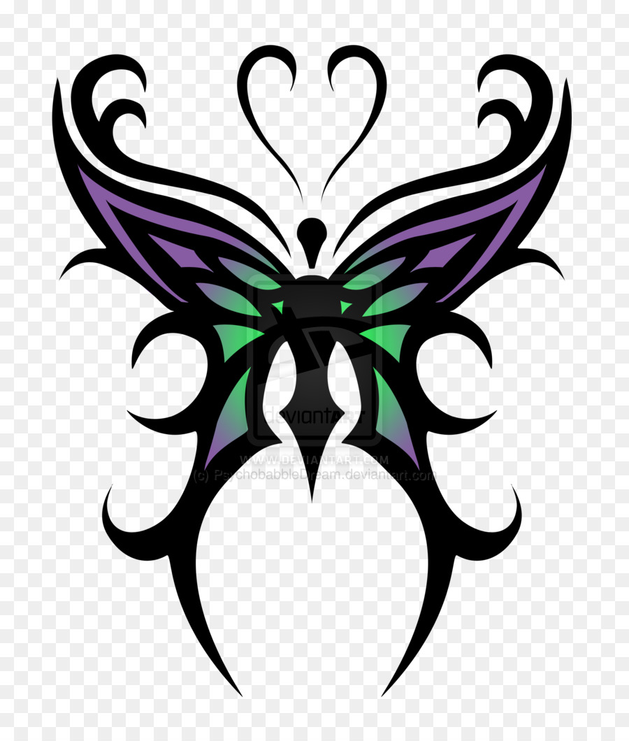 900x1060 Tattoo, Butterfly, Drawing, Transparent Png Image Clipart Free