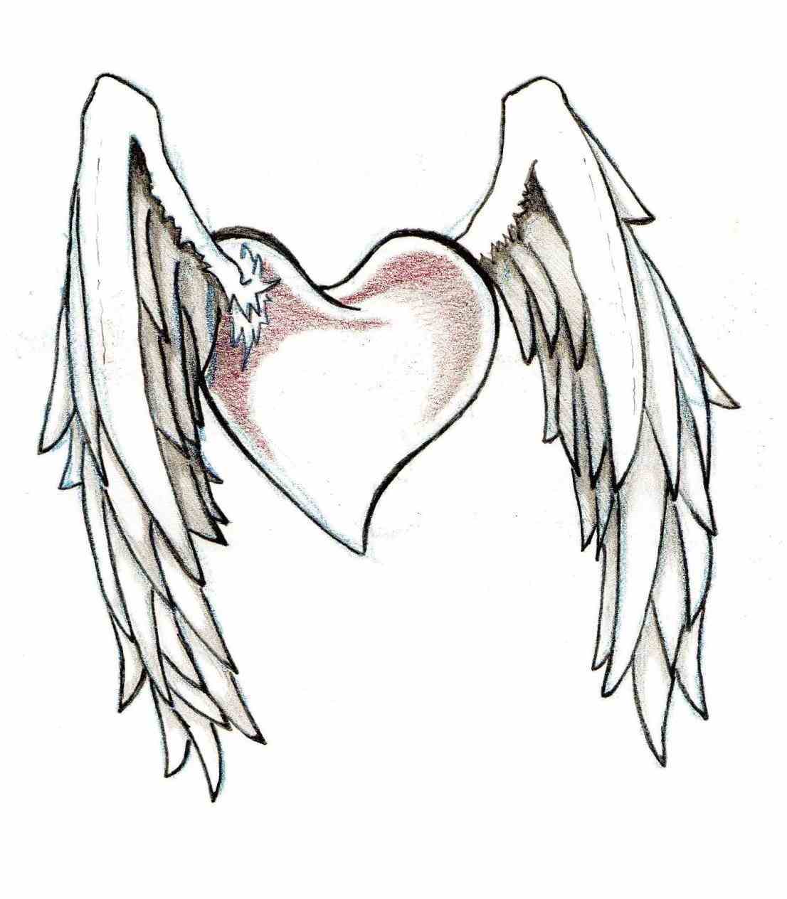 1106x1264 And Wings Tattoo Designs Cool Tattoos Bonbaden Heart