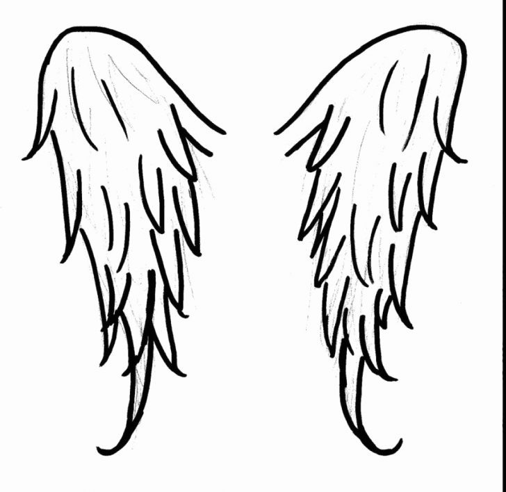 728x708 Angel Wing Drawing Ideas For Cartoon Tattoo Images Of Simple