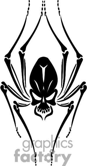 300x568 Skull Spider Tattoo Drawing