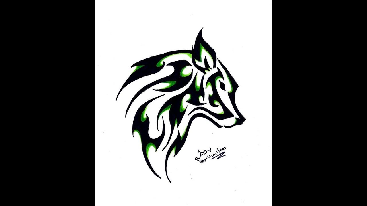 1280x720 How To Draw Wolf Tattoo In Paper