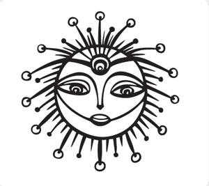 300x267 Paper Transfer Tattoo Sun