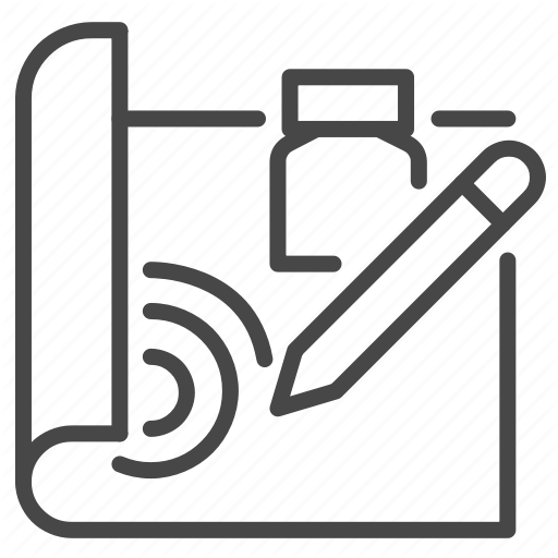 512x512 Art, Drawing, Ink, Paper, Plan, Tattoo, Tracing Paper Icon