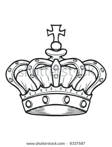 360x470 Crown Outline Clip Art D Simple Tattoo Designs Drawing