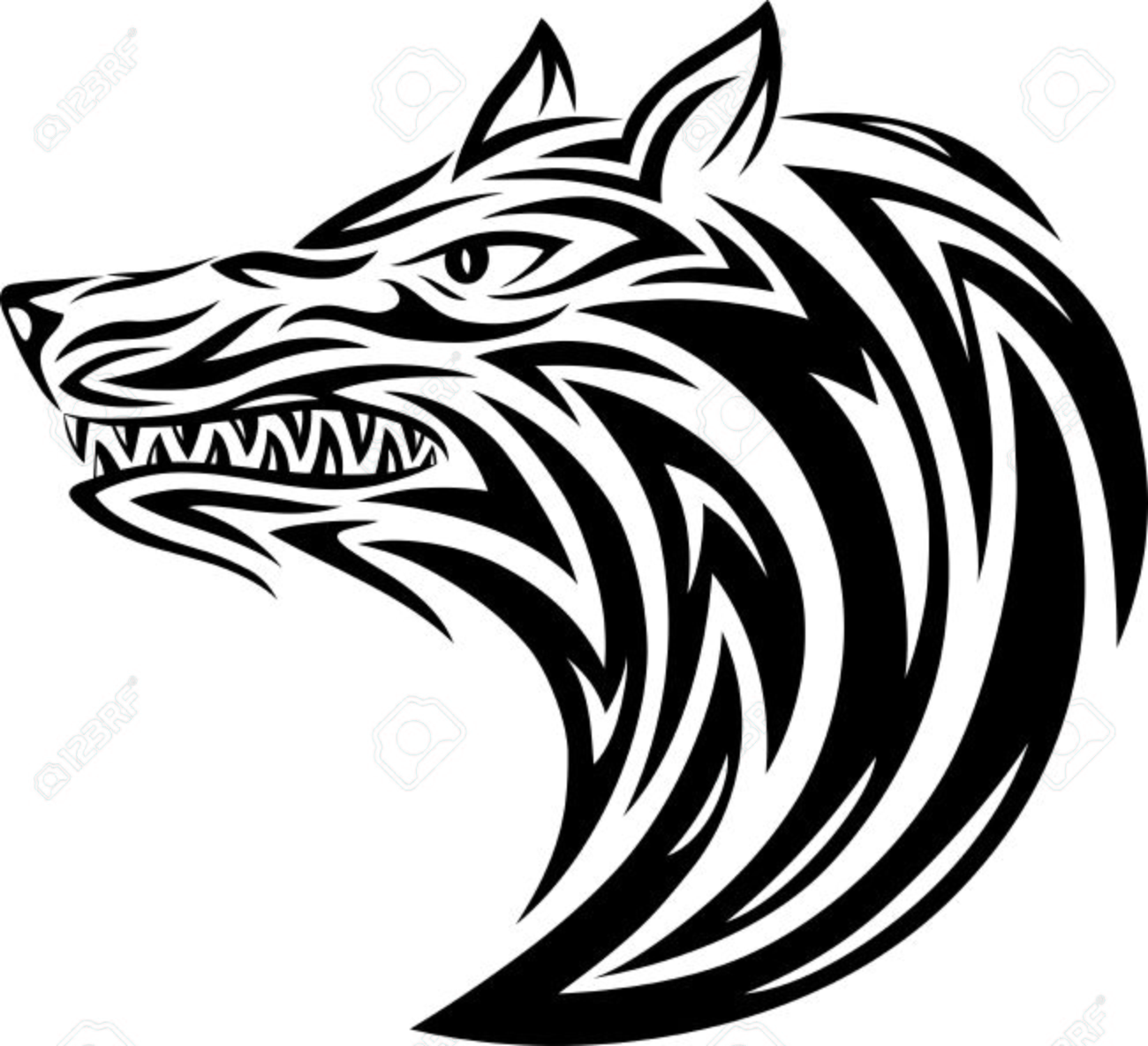 1300x1184 Tattoo Designs Clipart Wolf
