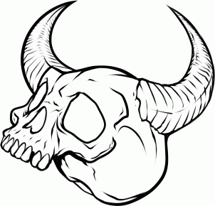 302x290 How To Draw Skull Tattoos, Skull Tattoos, Step