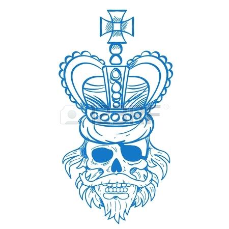 450x450 Outline Ink Girl And Skull Tattoo Idea On Upper Back Bull Skull