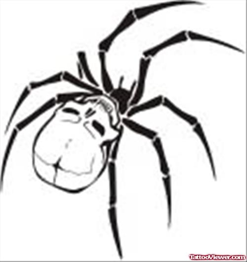 500x531 Skull Spider Tattoo Drawing Tattoo