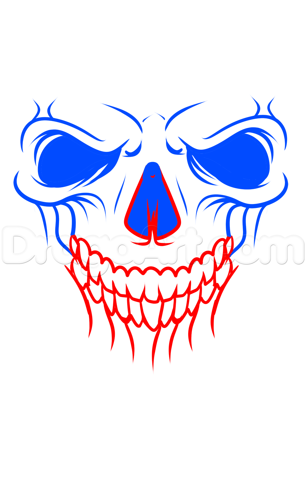 1000x1639 A Skull Tattoo Drawing Tutorial, Step