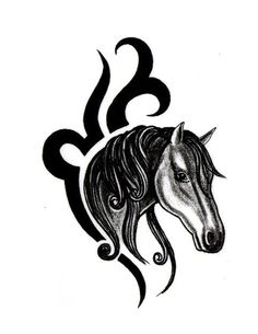 236x305 Best Tribal Horse Tattoo Stencils Images Horse Tattoos