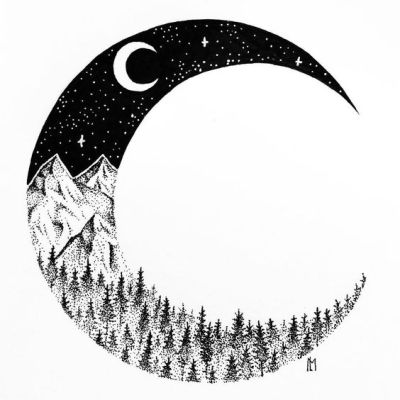 400x400 Moon And Stars Tattoo Tumblr