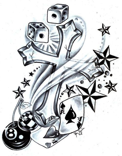 500x639 New School Tattoo Flash And Art