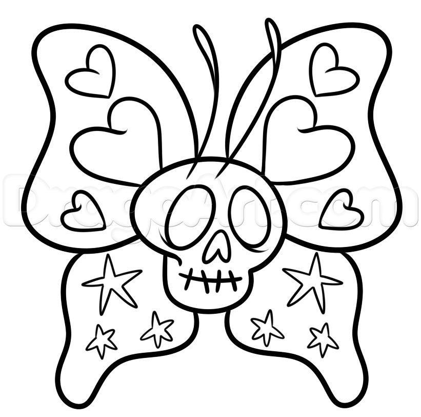 821x812 How To Draw A Girly Girl Tattoo, Step