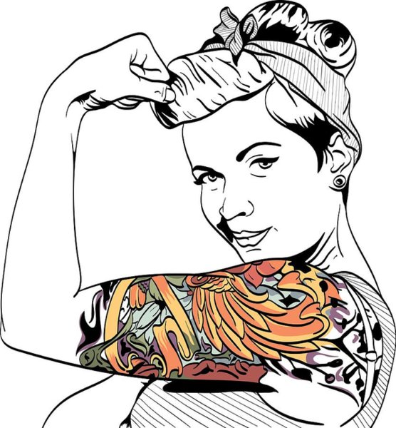 556x600 Tattoo Girl Drawings